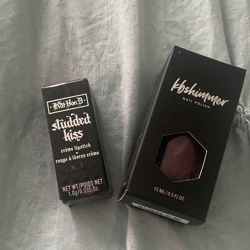 Kat Von D Studded Kiss Lipstick & KBShimmer Nail Polish - Deep Plum